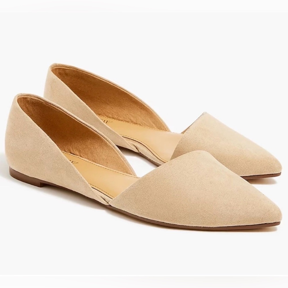 J. CREW Zoe Suede D’Orsay Flats Size 7.5
